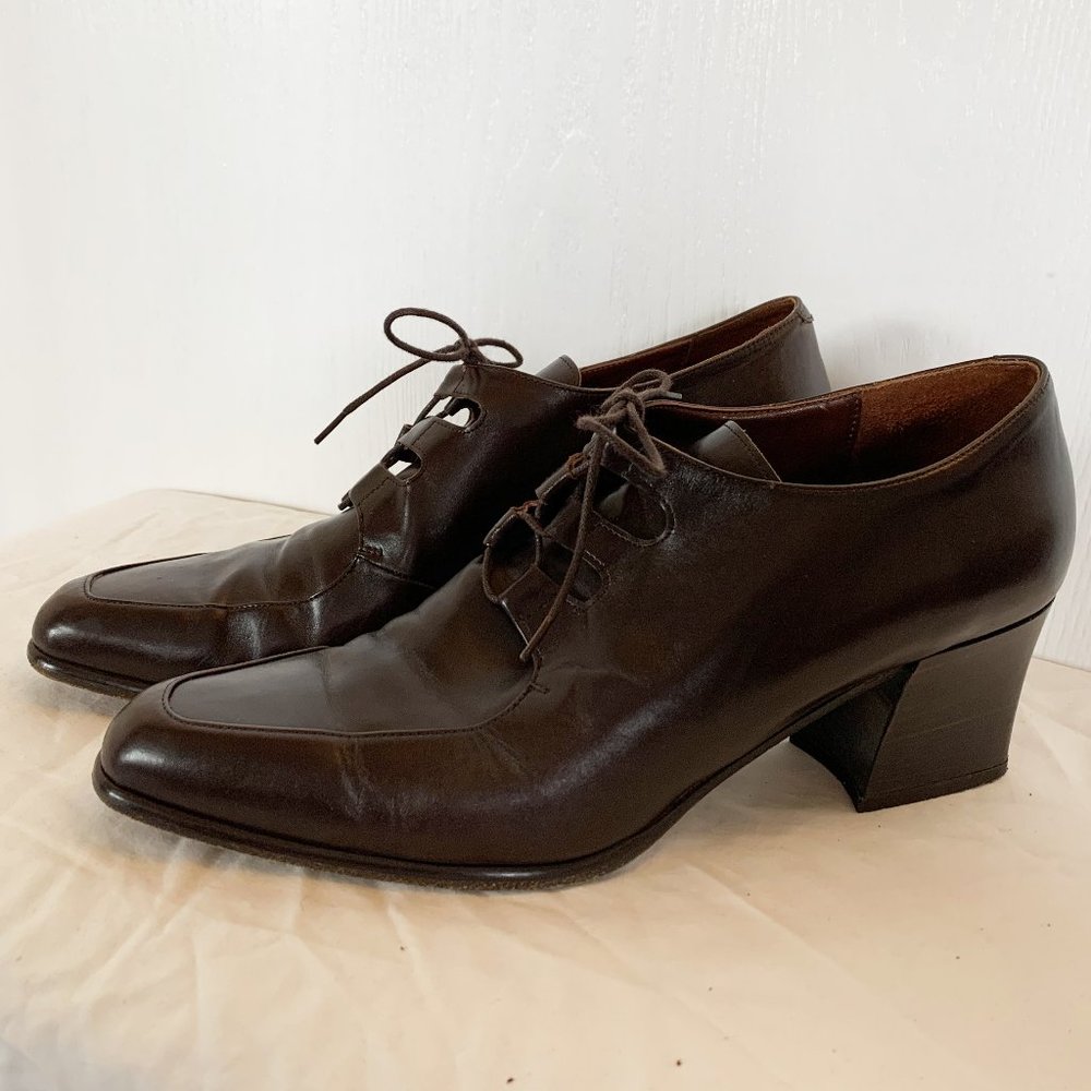 Nickels, soft brown leather shoes